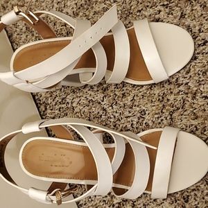 White Charlotte Russe sandal heels